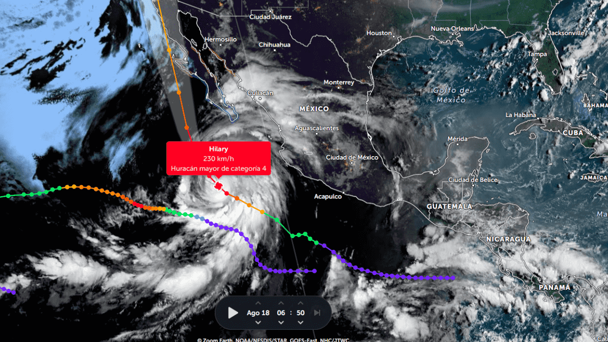 Huracán Hilary 2023 cómo seguirlo en vivo desde tu celular