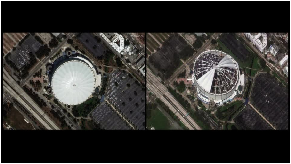 Milton imágenes satelitales del antes y después de Florida tras el