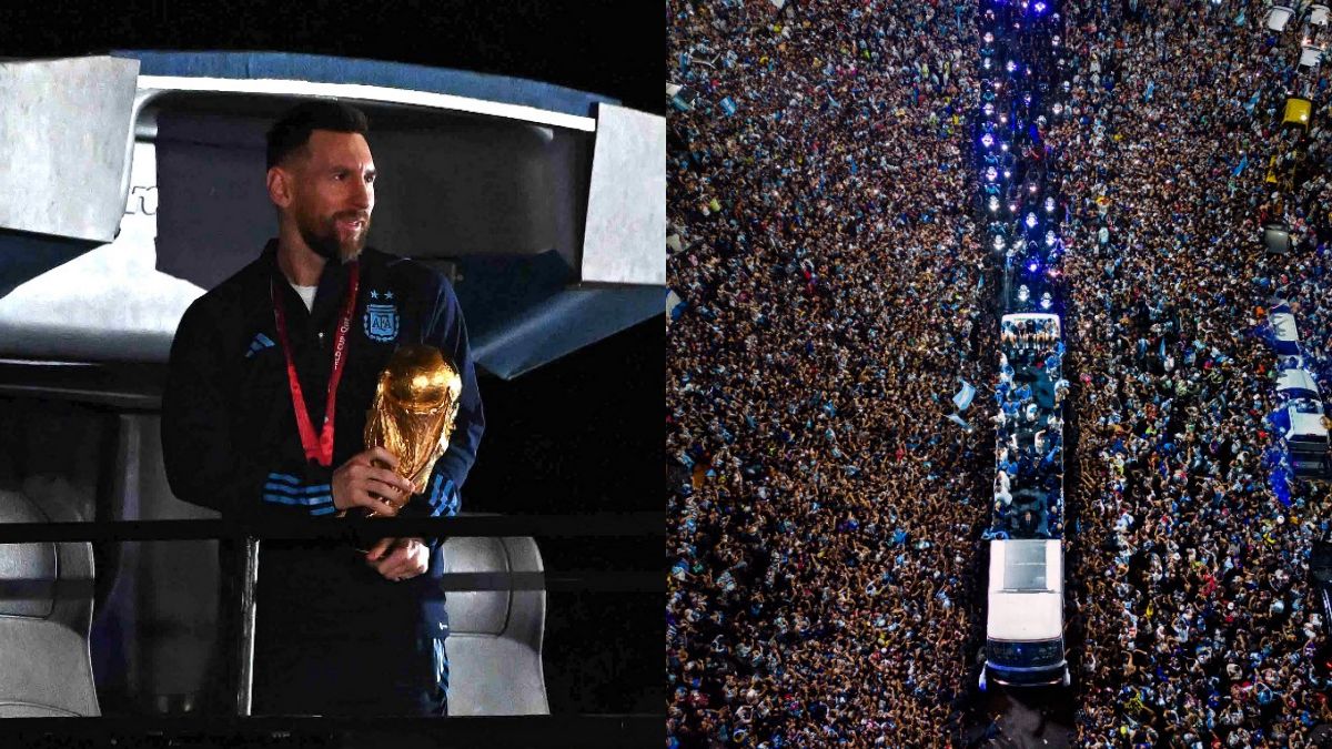 Lionel Messi y la albiceleste son recibidos por miles en Argentina… ¡casi a las 3 de la mañana!