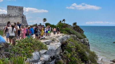 Turistas en Tulum, Quintana Roo