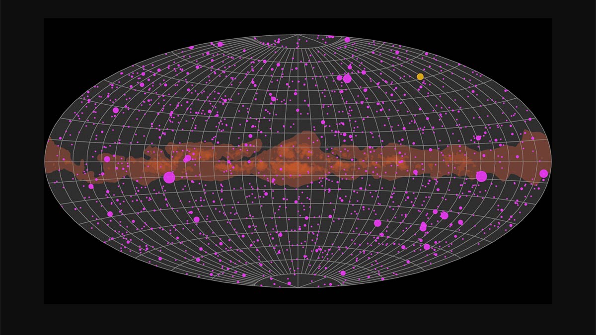 Animación muestra cómo se vería el universo si pudiéramos ver los rayos gamma