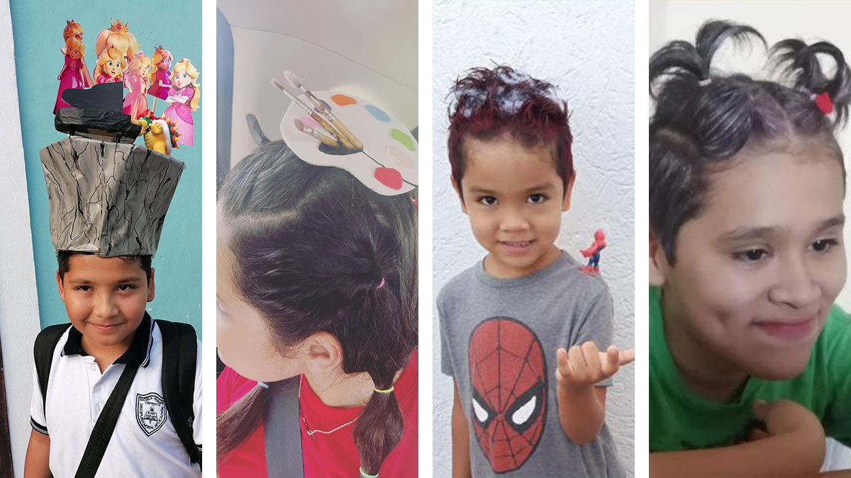 peinados locos por el Día del Niño fotos de niños de Yucatán