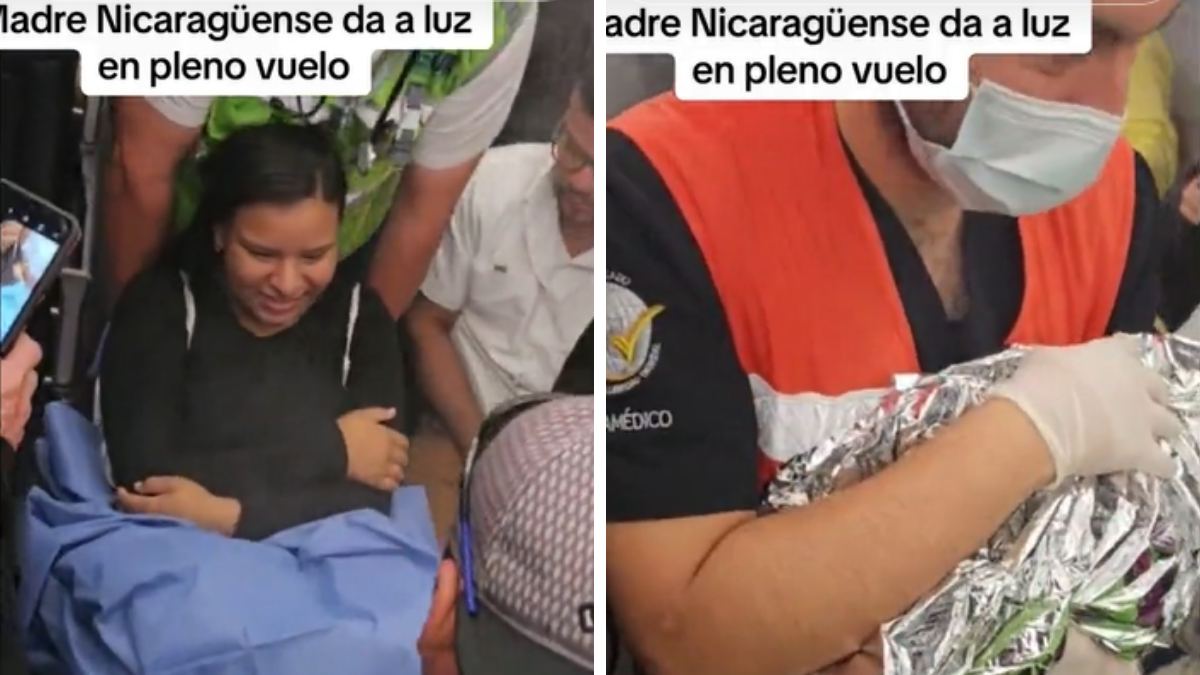 Video: mamá da a luz en pleno vuelo y avión que iba a Miami aterriza de emergencia en Cancún