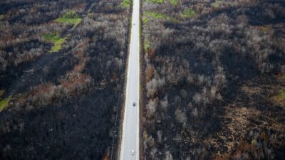 Canadá incendios: Daños causados por incendios forestales en el área de Shelburne, Nueva Escocia