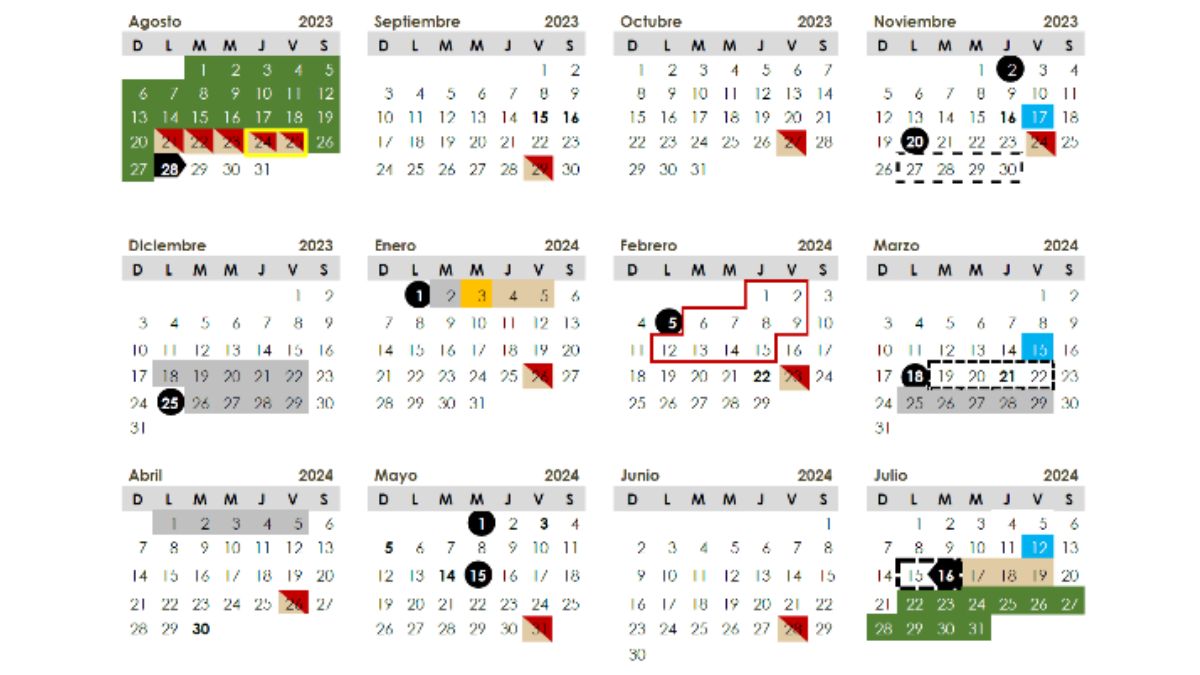 Calendario escolar 20232024 cuándo inicia y cuándo termina el próximo