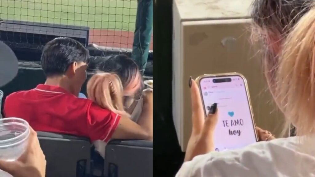Captan infidelidad en partido de beisbol en Jalisco; video