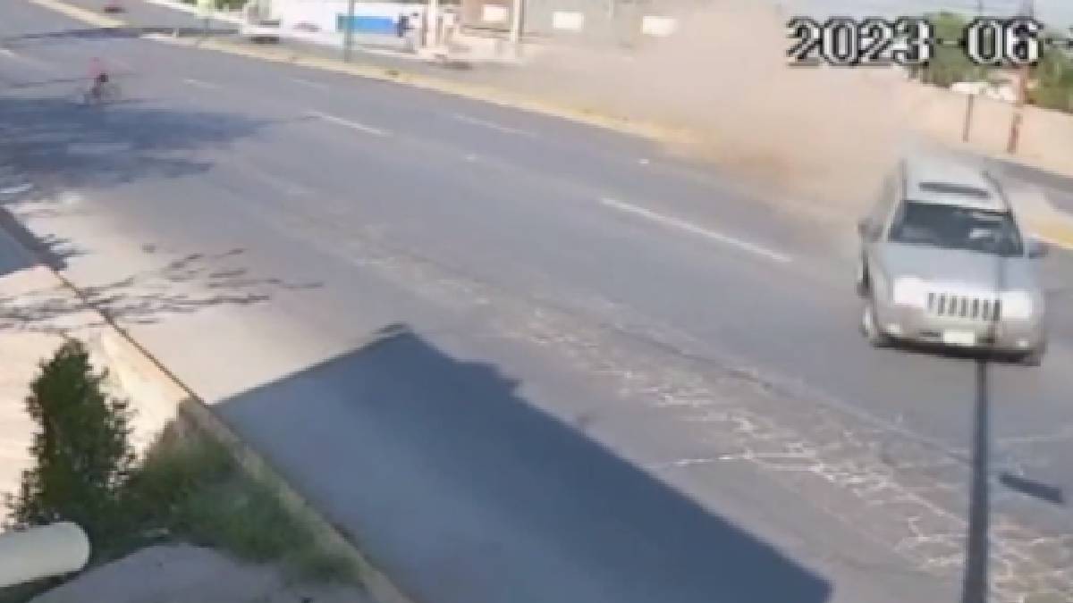 Fuertes imágenes: ciclista provoca accidente en Matehuala, SLP