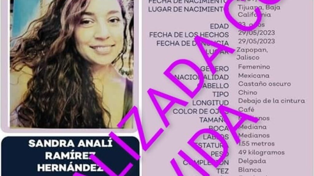 Encuentran a Sandra Analí en CDMX con vida; había desaparecido en Zapopan
