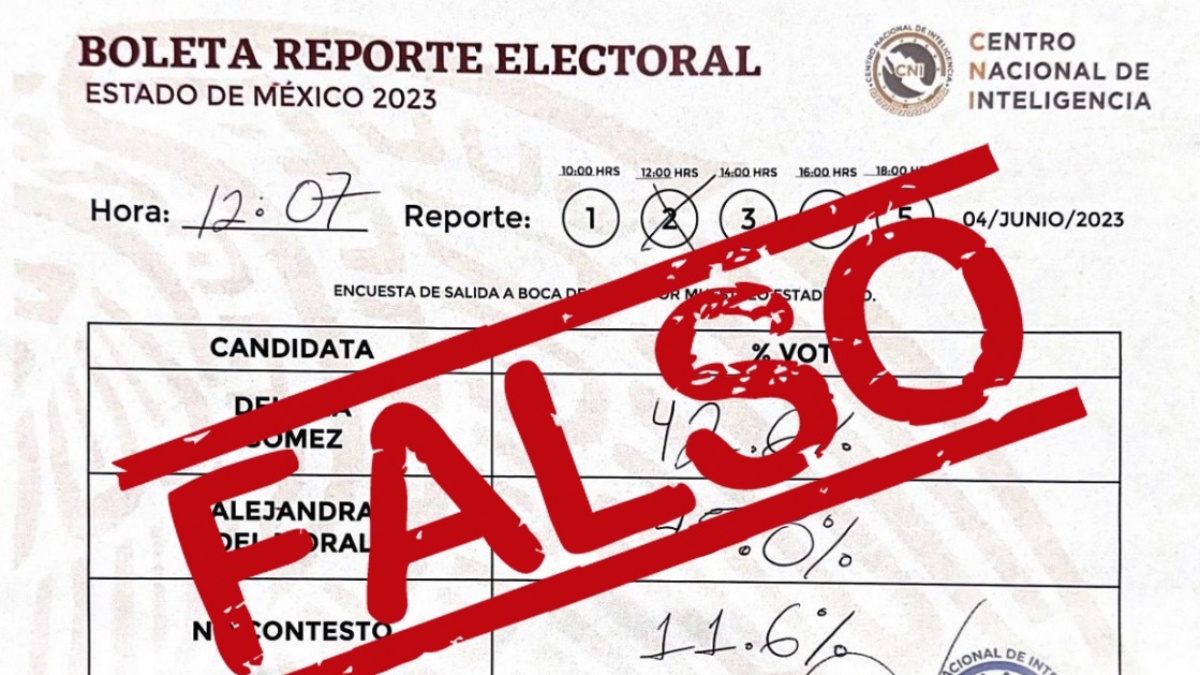 Falso, reporte del CNI sobre preferencia electoral en Edomex: SSPC