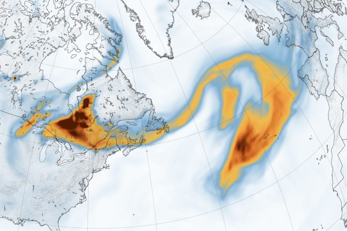 Humo de los incendios de Canadá llega a Europa fotos satelitales