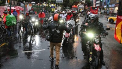 Marchas CDMX: Rodada de motociclistas sobre Avenida Insurgentes Sur