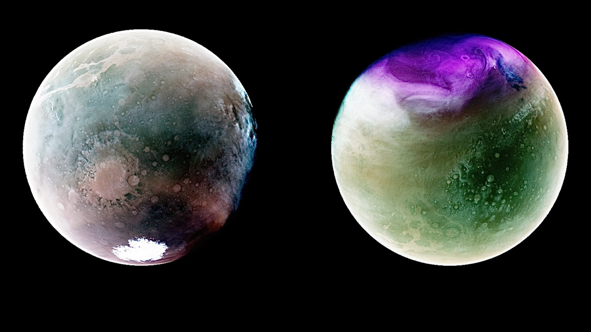 NASA comparte espectaculares imágenes ultravioleta de Marte