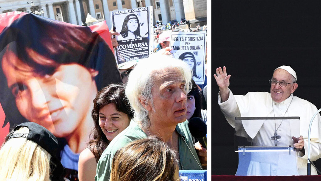 Papa reza por adolescente desaparecida hace 40 años