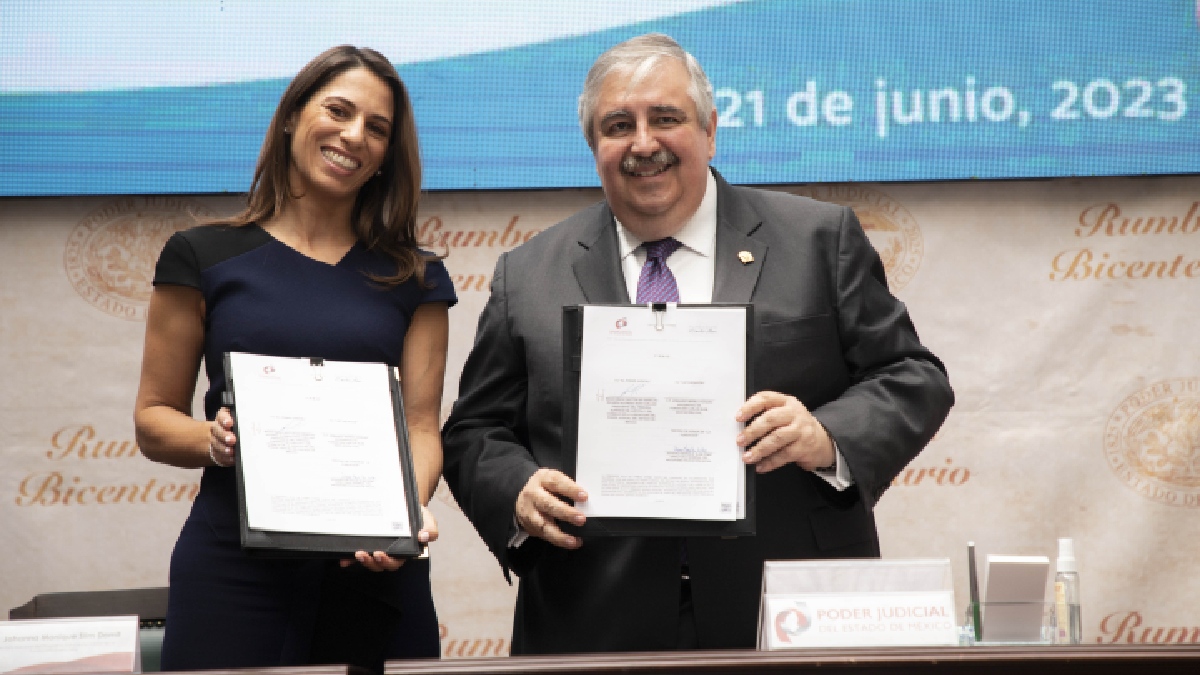 PJEdomex y Fundación Carlos Slim firman convenio para mejorar vidas