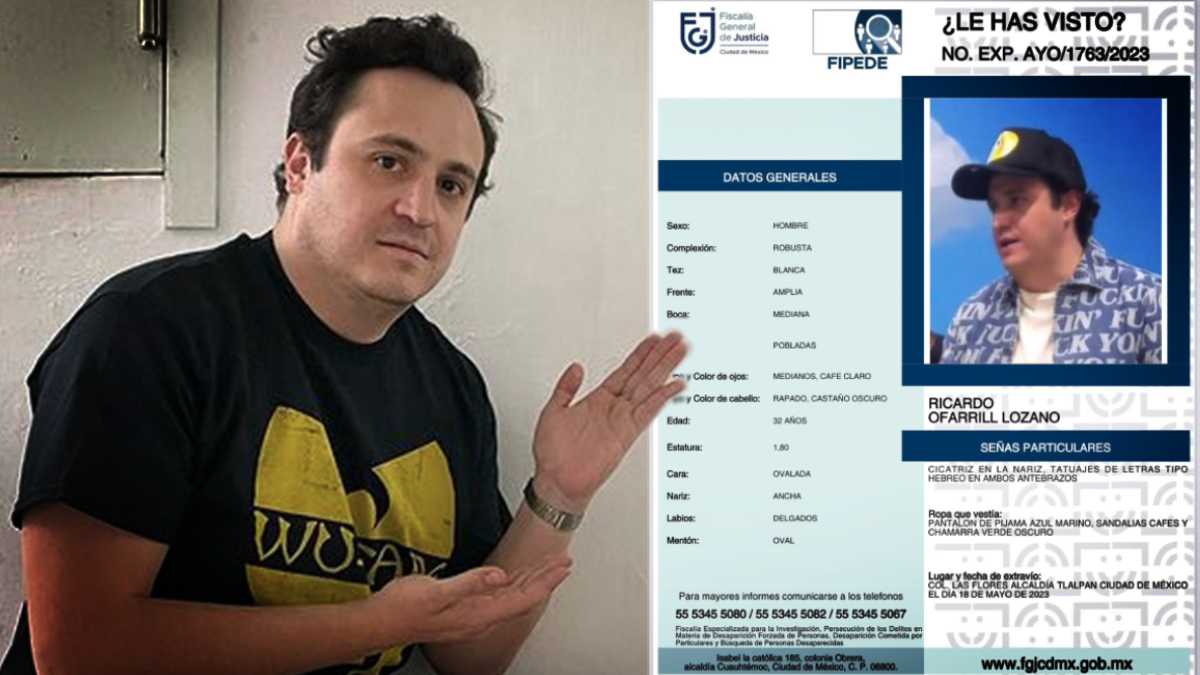 Ricardo O’Farrill está en Hidalgo: familia del comediante pide eliminar ficha de búsqueda