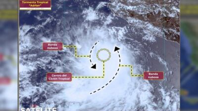 Se forma Adrián, primera tormenta tropical de la temporada en el Pacífico