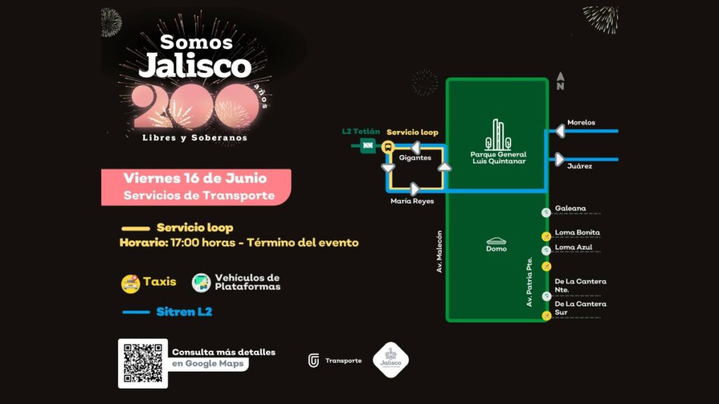 Transporte gratis para “Somos Jalisco 200 años Libres y Soberanos”