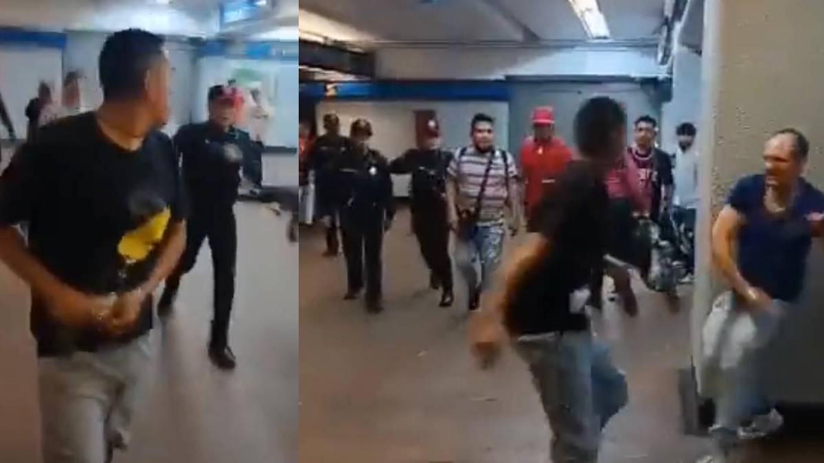 ¡Hasta navaja sacaron! Vagoneros se dan con todo y arman campal en Metro de CDMX