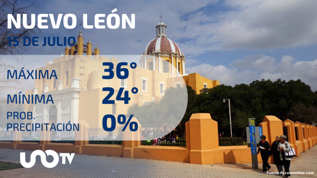 Clima en Nuevo León para el 15 de julio de 2023