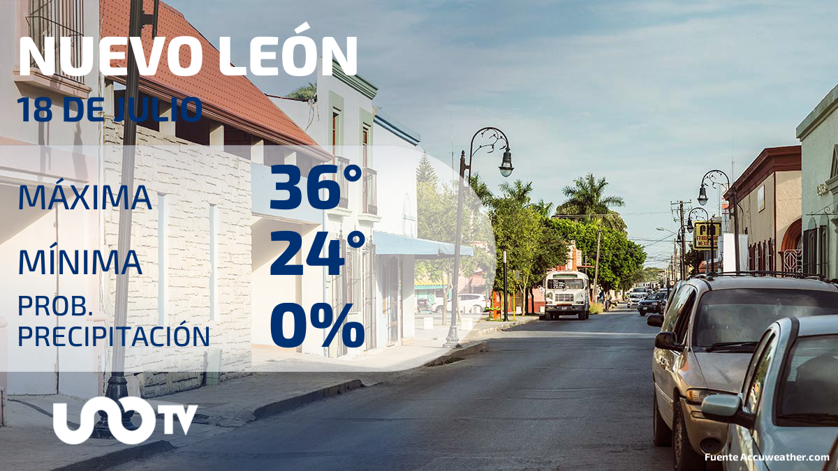 Clima Nuevo León 18 julio 2023: calor para este martes