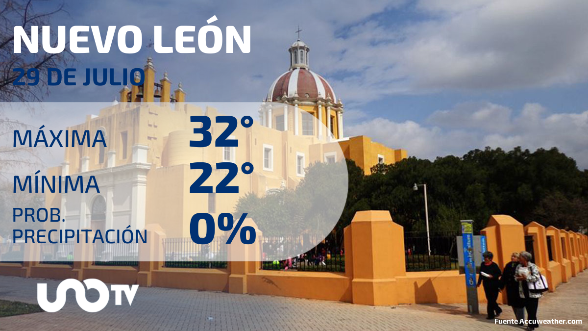 Clima en Nuevo León para el 29 de julio de 2023: Ambiente caluroso