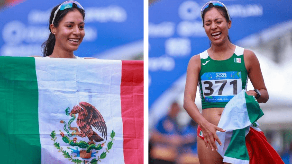 Alejandra Ortega prefirió celebrar con la bandera de México que romper récord en marcha