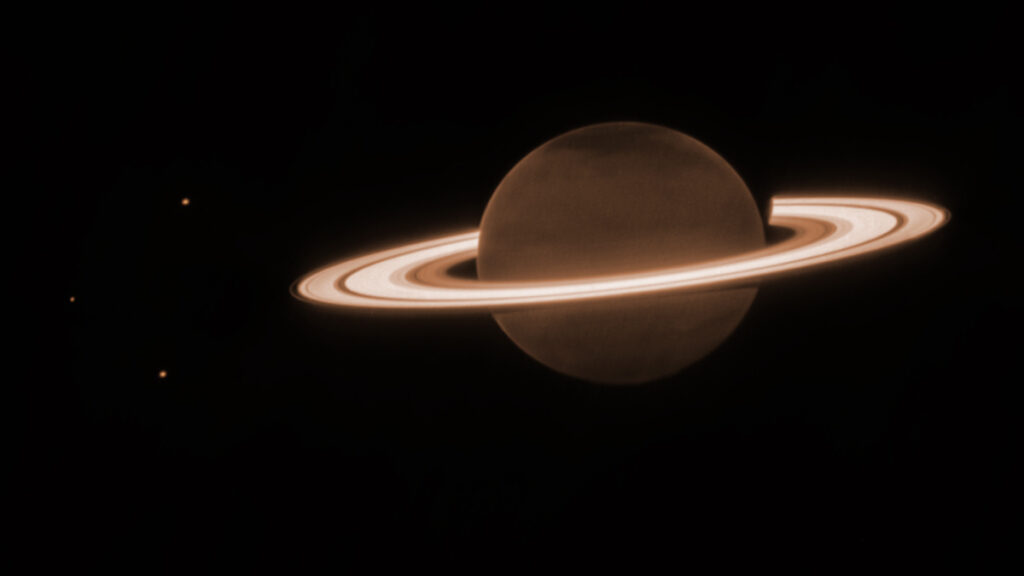 foto de saturno james webb