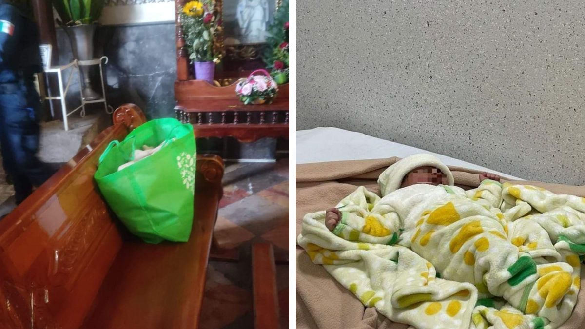 Estaba en una bolsa de mandado: abandonan a bebé recién nacida en iglesia de Tlaxcala
