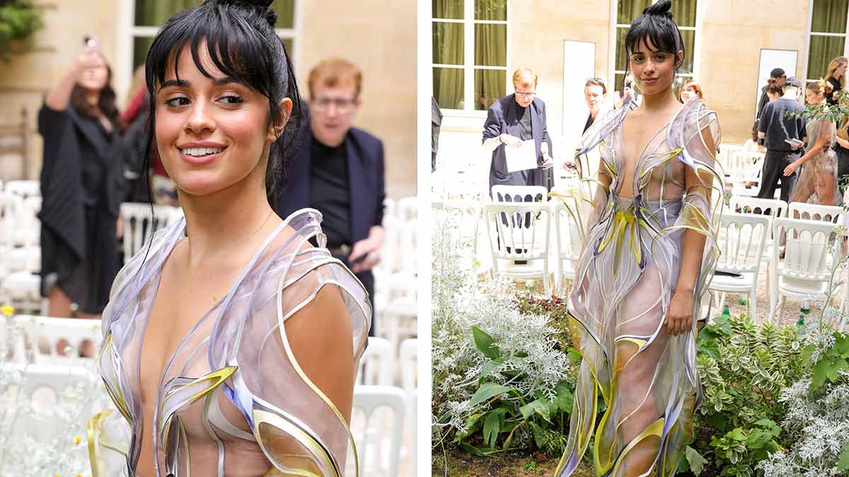 Camila Cabello y su vestido transparente que causó furor en la Semana de la Moda en París
