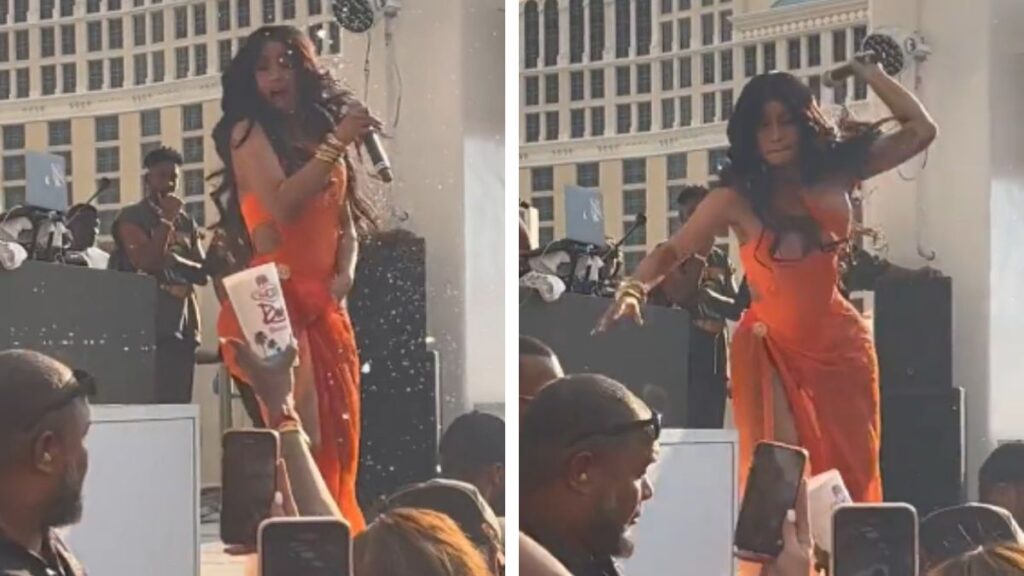 Cardi B reaccionó enojada tras la agresión. Foto: Twitter/@deejremy.