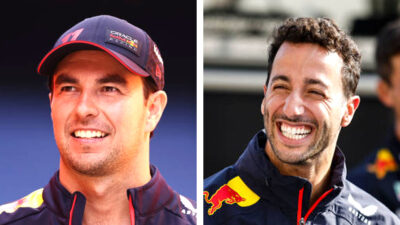 Checo Pérez no le teme a la amenaza de Daniel Ricciardo