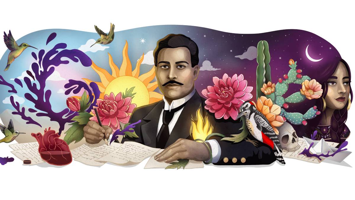 Google crea doodle en honor a Ramón López Velarde, ilustre poeta mexicano