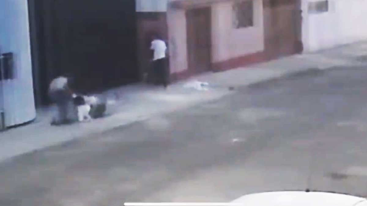 ¡Fuerte video! Alumnos dan golpiza a dos de sus compañeros de bachillerato en Puebla