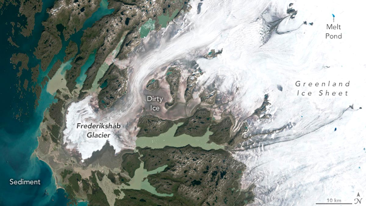 Aumento de deshielo en Groenlandia es captado desde el espacio: fotos