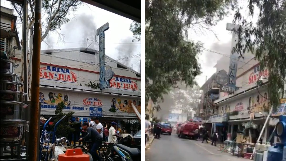 Se incendia Arena San Juan de Neza y mueren dos menores de edad