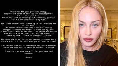 Madonna rompe el silencio tras ser hospitalizada y es vista en NY