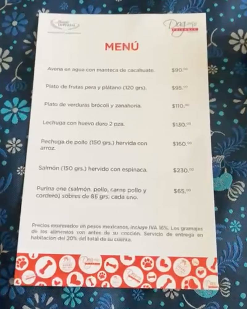 Menu HotelMenu Hotel