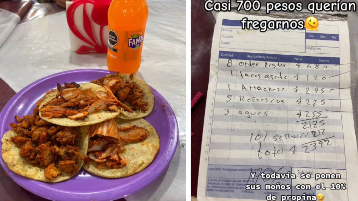Asalto al paladar: Van a taquería y les cobran 800 pesos de más; video