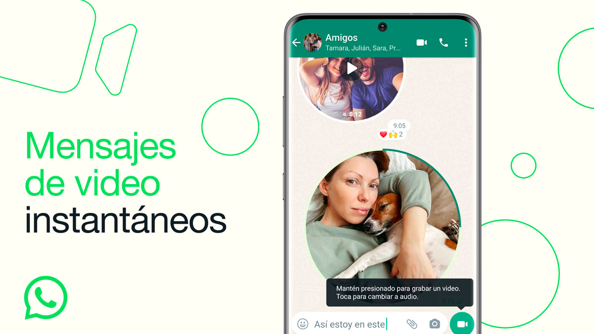 Mensajes de video instantáneos de WhatsApp, la nueva forma de responder chats
