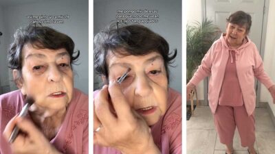 abuelita rutina maquillaje