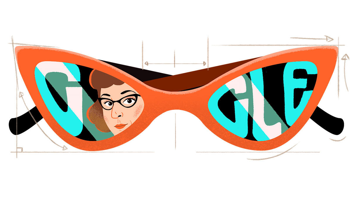 Google crea doodle en homenaje a Altina “Tina” Schinasi creadora de los lentes harlequin 