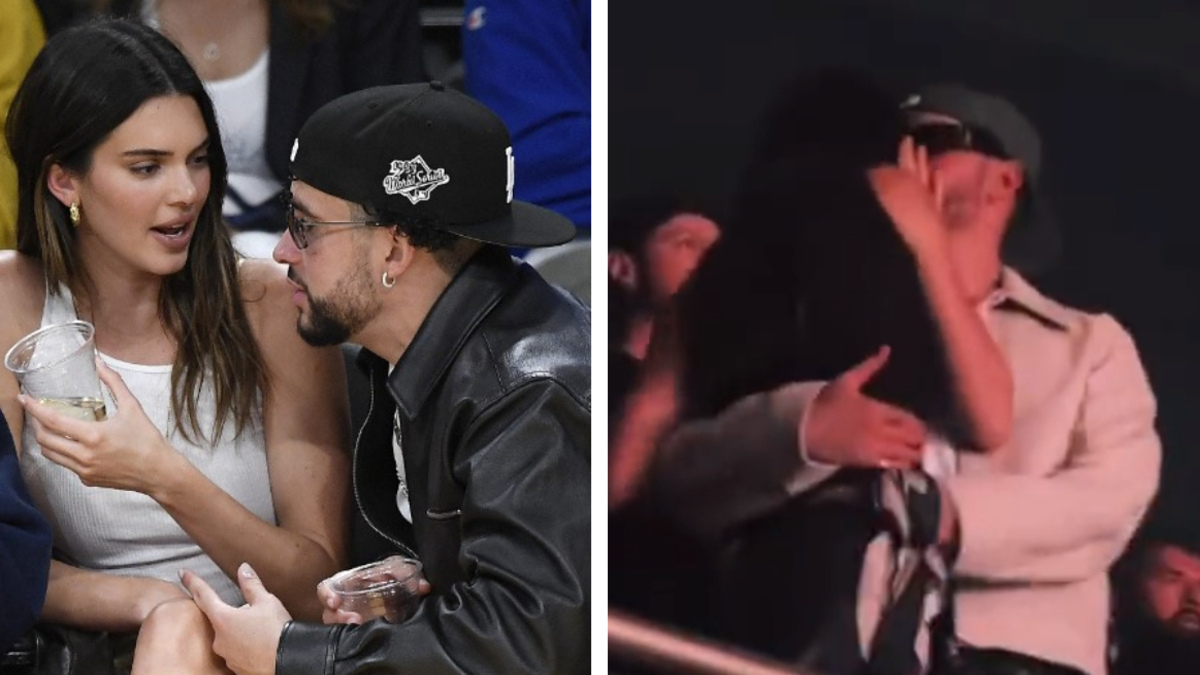 Bad Bunny y Kendall Jenner se besan muy cariñosos en concierto de Drake: ¡cuánto amor!