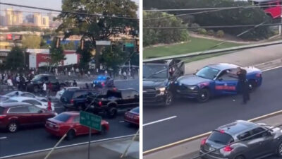 Conductor de camioneta que atropella a peatones en Atlanta