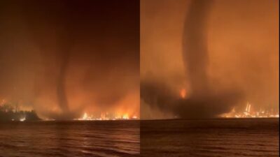 Canadá remolino fuego: el tornado de guego captado el jueves pasado en Gun Lake