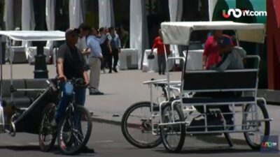 Bicitaxis en el Centro Histórico de la CDMX