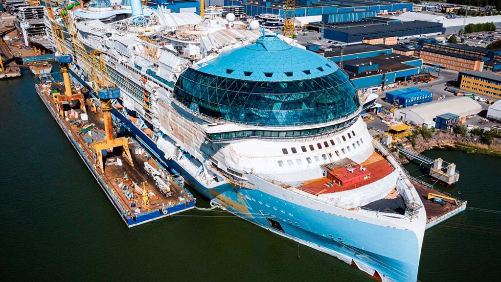 El crucero más grande del mundo zarpará en 2024. Foto: AFP