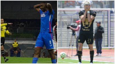 Jugadores de Cruz Azul y Pumas lamentan derrotas en partidos de futbol