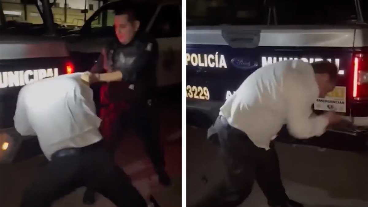 Sujeto es detenido en Sinaloa y se golpea solo para denunciar abuso de autoridad