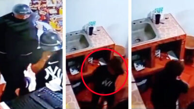 “Hijo de tigre…”: Pareja usa a su hijo para robar un negocio en Venezuela
