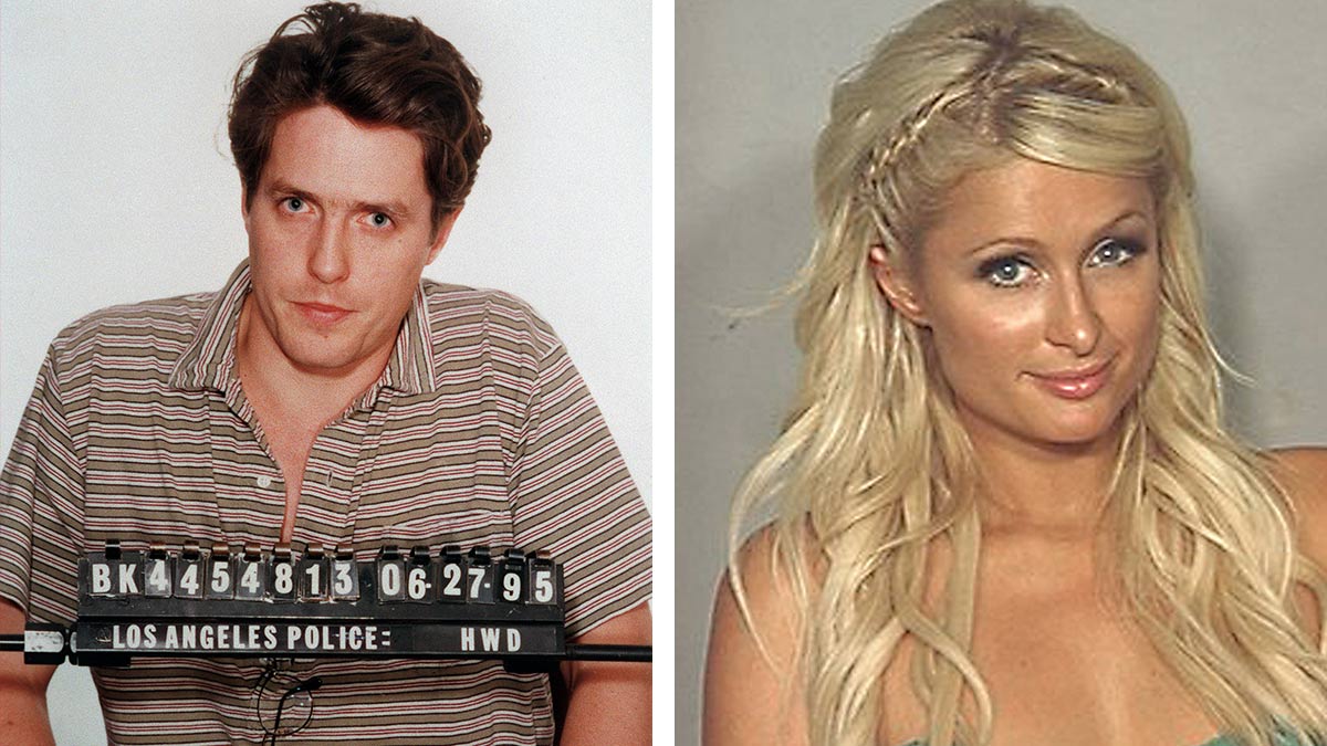 Las icónicas fotos policiales de algunos famosos como Hugh Grant y Paris Hilton